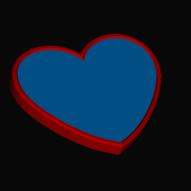 Gif animé coeur bleu